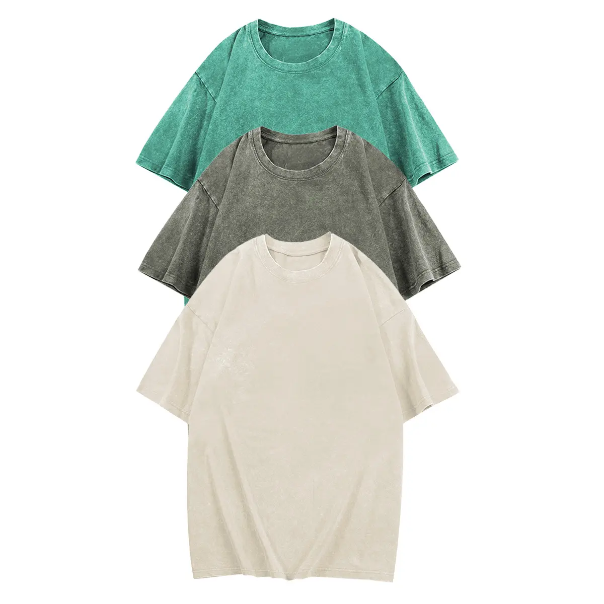 Aqua Green+Green+Apricot
