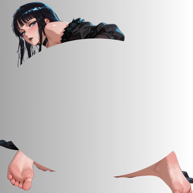 Goth robin  waifu stickers - car stickers, r64 stickers, naked sticker ,full body stickers