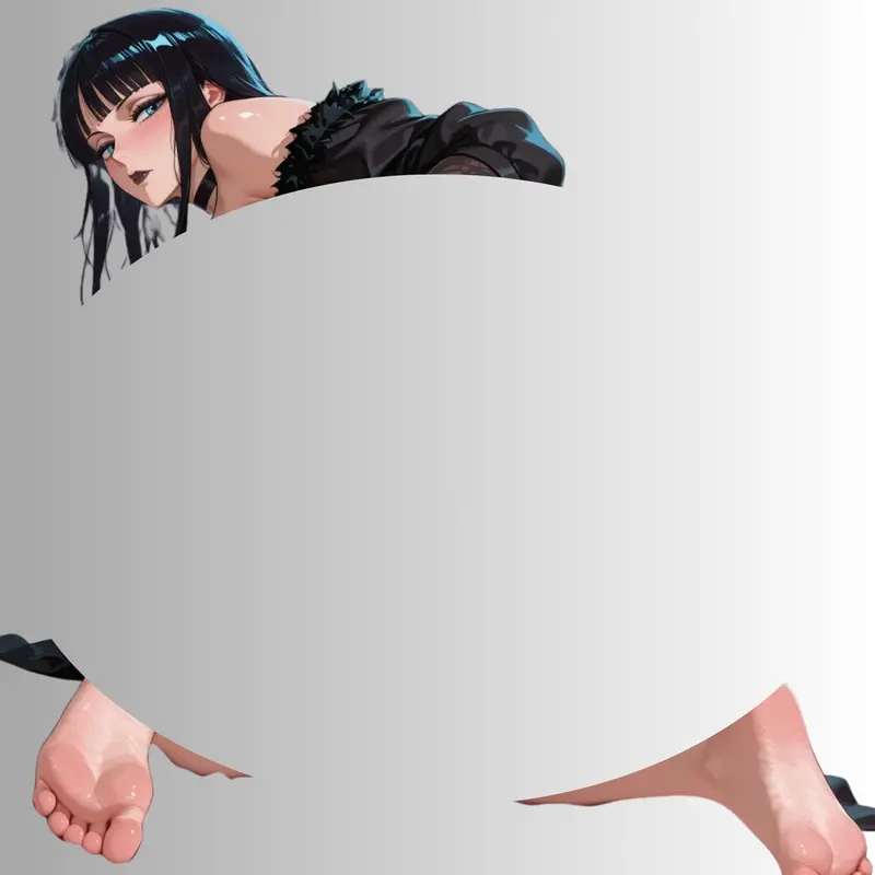 Goth robin  waifu stickers - car stickers, r64 stickers, naked sticker ,full body stickers