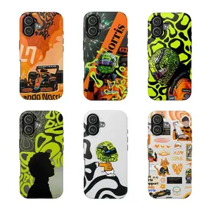 6 Styles Lando Norris 2025 Phone Case, No. 1 Racing Fan Tough Protective Cover, Compatible with iPhone 11-17 Pro Max/Plus