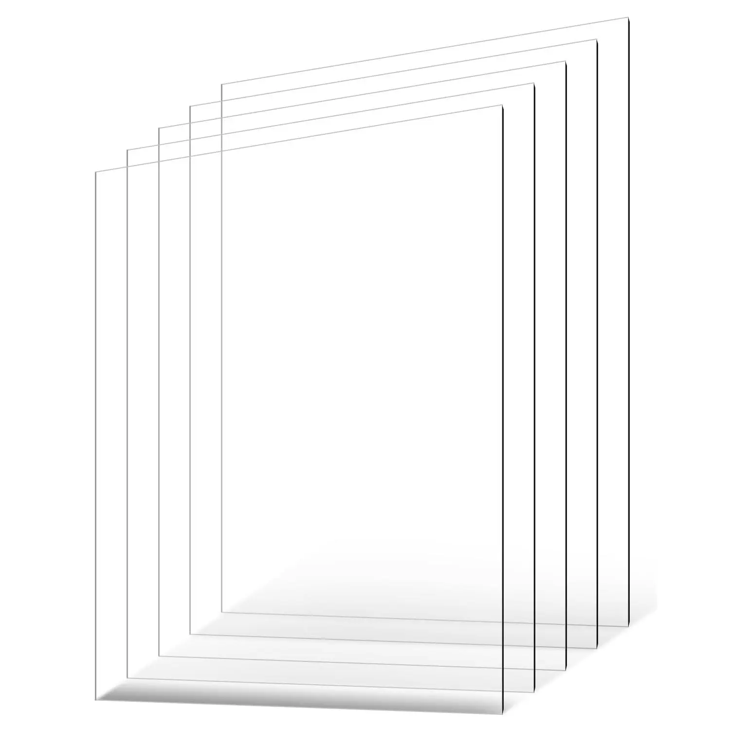 VEVOR PET/Plexiglass Sheets, 5-Pack Plastic Sheet, 24 x 36 Inch 0.04 Inch Thick Transparent Clear Flexible Plastic Panels for Craft, Replacement Picture Frame Glass, DIY Display Project, Easy to Cut