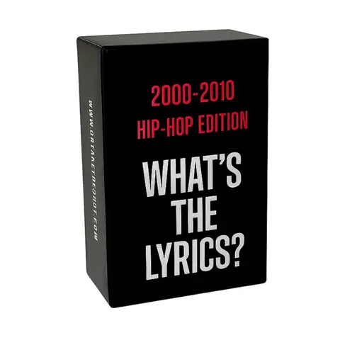 2000-2010 Hip Hop Edition Card Game - Finish The Lyrics & Trivia Time - Perfect For Game Nights - Two Ways To Play - Fun For Everyone - Card Deck Box