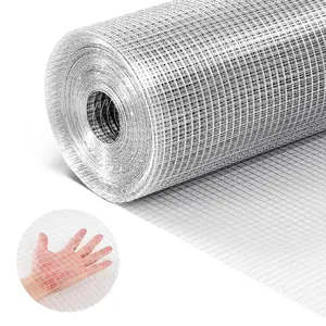【FathersDayGift】VEVOR Hardware Cloth, 1/2 inch 72 inch x 100 ft 19 Gauge Chicken Wire Fence, Hot-Dip Galvanized After Welding Metal Wire Mesh Roll, Garden Plant Welded Fencing Roll Supports Poultry Netting Cage Fence