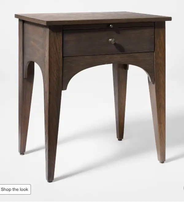 Palma Arched Square Side Table Dark Brown - Threshold™ designed with Studio McGee Fully Assembled SHOWROOM ITEM