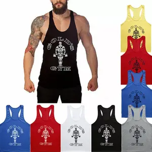 Golds Gym Vest Mens Muscle Joe Tank Top Cotton Menswear Breathable