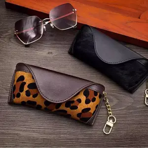 New Leopard Print Glasses Case, Portable Eyewear Box, Soft Storage Bag, Universal for Sunglasses and Reading Glasses, Vintage Luxury Style, Travel Companion