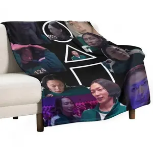 Squid Game 124 Theme Personalized Blanket, Cozy Shawl, 4-Season Use Bedding Throw, Multiple Sizes, Special Gift, Four-Season Use