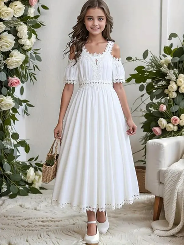 Ready Stock Elegant Tween Girls' all white clean girl clothes girly clothing Lace-Trimmed Off Shoulder White Dress - Perfect for Weddings, Beach Vacations, and Summer Events 42502007 - TikTok Shop Ready Stock Elegant Tween Girls' all white clean girl clothes girly clothing Lace-Trimmed Off Shoulder White Dress - Perfect for Weddings, Beach Vacations, and Summer Events 42502007 - TikTok Shop