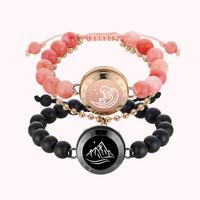 Mountain&Sea Matching Beads (Pink&Black)