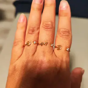 A-Z Alphabet Initial Jewelry Stainless Steel Rings For Women Couple Rings Letter Ring