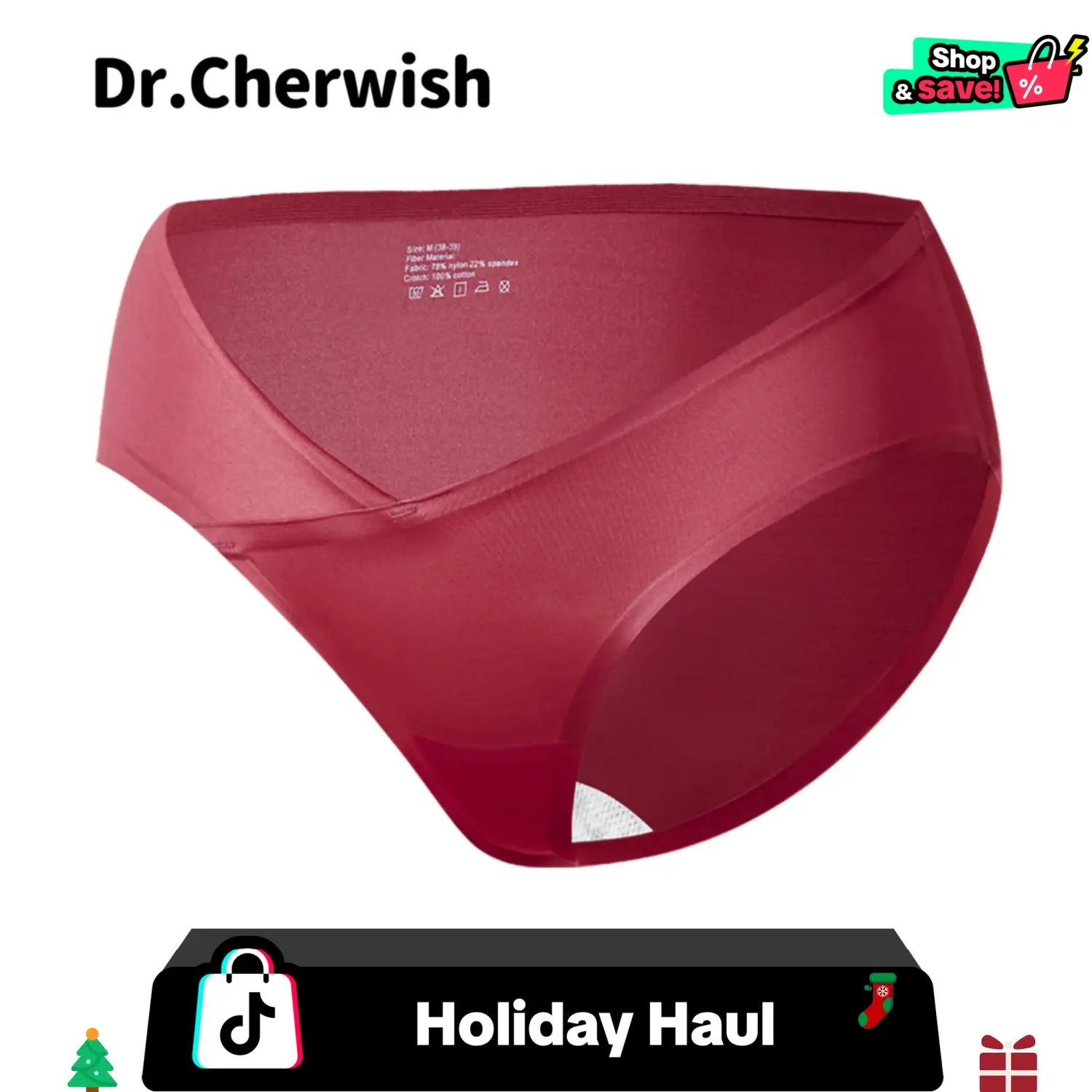 [Only for Gift]Dr.Cherwish Maternity Underwear, Women‘s Panties, Maternity Panties, 1 Pack for gift Under the Bump Bikinis Panties, Pregnancy Postpart