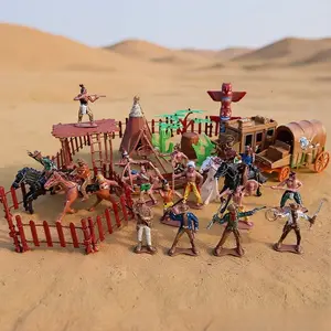 Exclusive Native American Western Miniature Figure Set – 43-Piece Cowboys and Tribal Life Figurines for Immersive Play and Display, Premium Collectibles