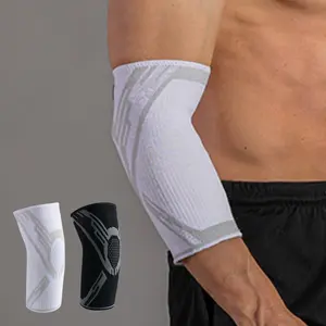 1Pc Nylon Elbow Compression Sleeve, Elastic Tennis Elbow Braces For Tendonitis, Arm Supports Golfer Elbow Support,Basketball Elbow Relief For Women & Men,Elbow Sleeve For Weightlifting Workout Gym Gym Accessorie, Sports Arm Sleeve