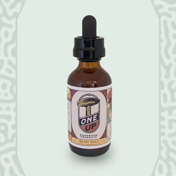 Reishi Elixir Dietary Supplement - Reduces Stress & Inflammation, Promotes Better Sleep - Edible Mushroom Wellness Supplement
