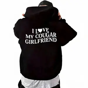Trendy  with a Bold Declaration: Iconic 'I Love My Cougar Girlfriend' Typography for a Stand - out, Fashion - forward Look