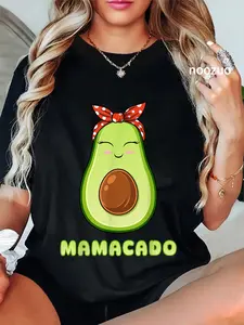 100% Cotton Avocado Mom Funny Mommy Avocado Lover Cute Women Mamacado T-Shirt