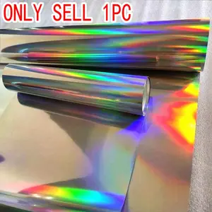 1 Roll of 150x30.5 Cm Large-area Laser Holographic Rainbow Car Wrap Vinyl Engraved Film, Waterproof and Sun-proof Self-adhesive Sticker, Suitable for DIY Stickers, Applicable To Window Christmas Decorations, Car and Motorcycle Stickers, Hologram Stickers