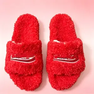 His And Hers | Wear Anywhere Fuzzy Couple Slippers   Couple Sherpa Slides | Indoor Outdoor Wear | Versatile