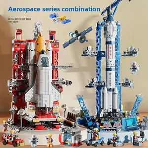 Space Rocket Spaceship Building Block Model Military Assembly Boys Educational Children's Toy