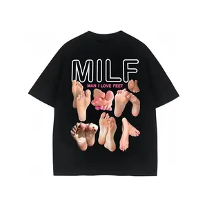 Milf Man I Love Feet Fun Meme T-shirt 2026 Summer Men's and Women's Humorous Fashion T-shirt Extra Large Casual T-shirt Street Wear
