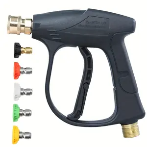New High Pressure Cleaning Water Gun 3000psi Maximum Pressure, 1/4 Inch Quick Connection, M22-14 Hose Interface for Home & Garden Cleaning