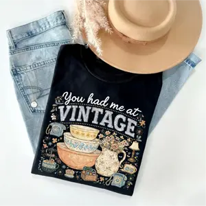 You Had Me At Vintage Tshirt, Vintage Thrifting Printed Tee, Spring Graphic Tshirt, Take Me To The Thrift Tee