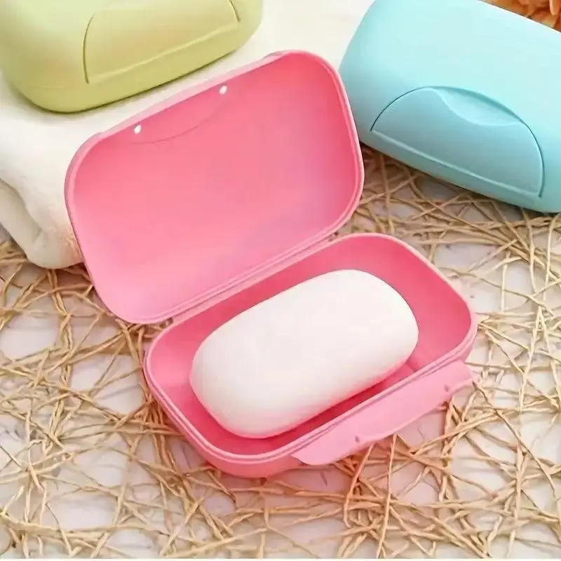 3-Piece Creative Travel Soap Box Set, Locking Lid, Waterproof, Mini Handmade Soap Holder, Face Wash Soap Storage, Home Use, Bar Soap Container, Soap Saver