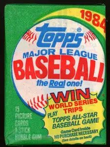 1984 Topps Baseball Unopened Wax Pack