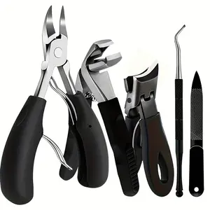 5-Piece Nail Care Set, Includes Clippers, Trimmers, Portable Tweezers, Suitable for Hand and Foot Care, Manicure, Unisex