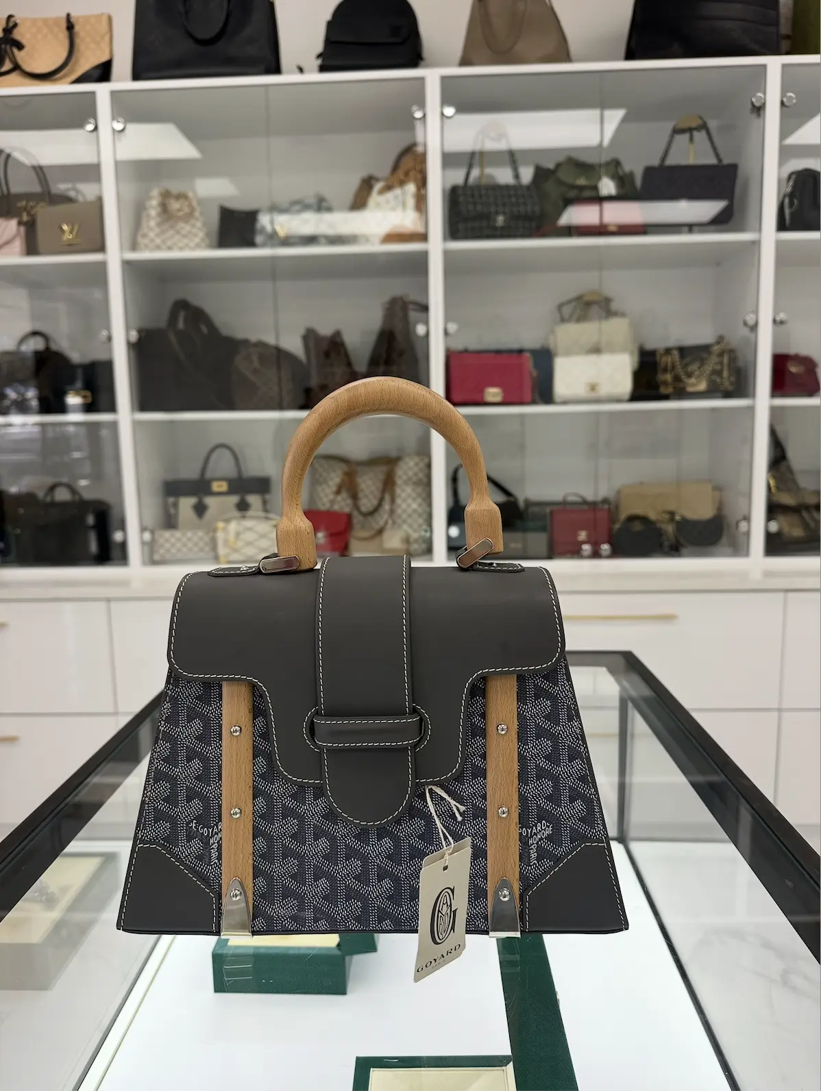 Pre-owned Goyard Canvas Crossbody Bags Saigon PM top handle bag