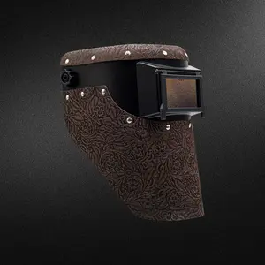 Black Slimline - Brown Floral Welding Hood