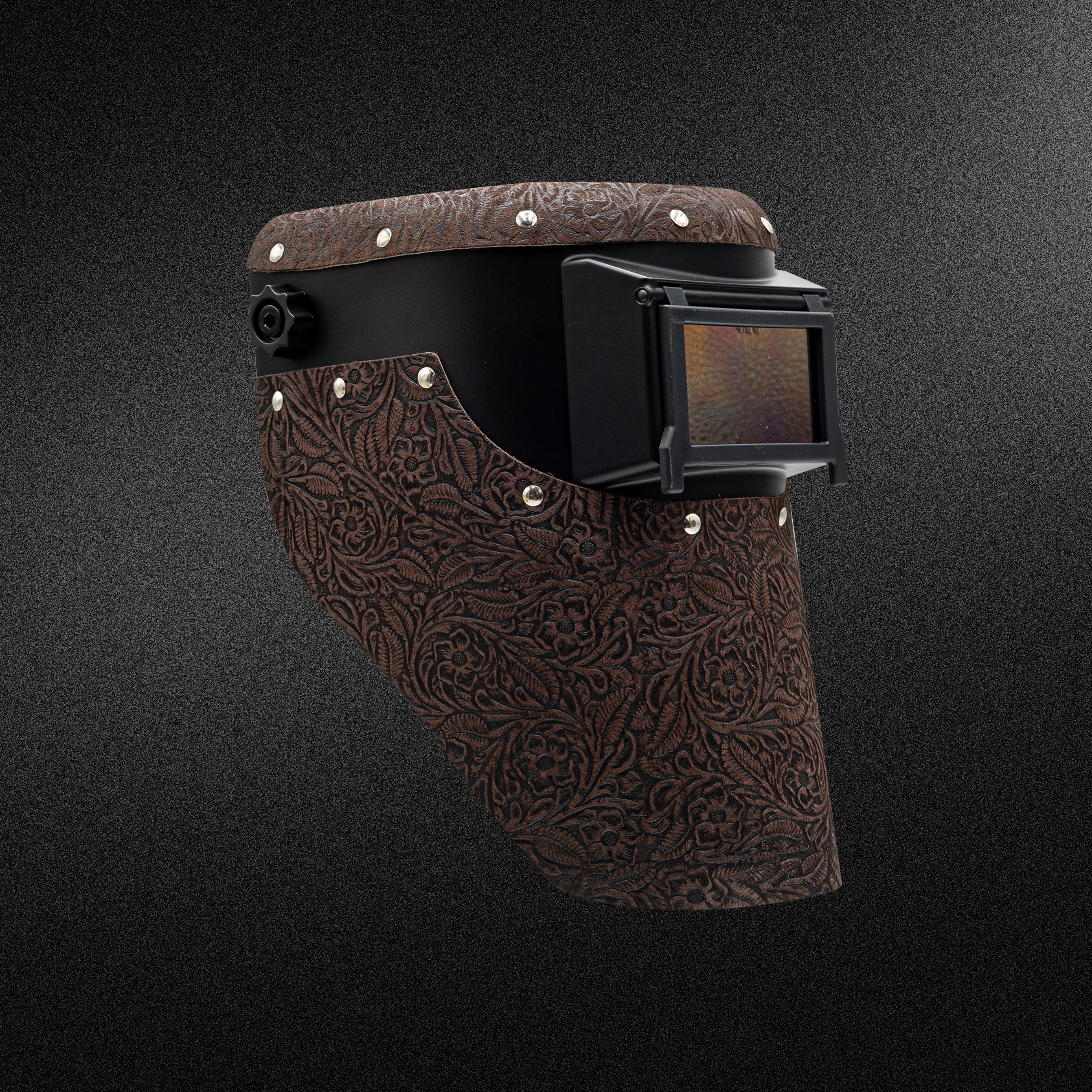 Black Slimline - Brown Floral Welding Hood