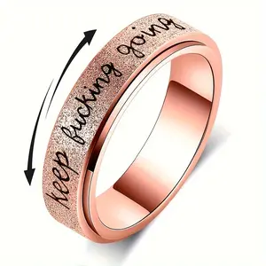 Rotatable Anxiety Ring - Minimalist Stainless Steel Fidget Accessory with Adjustable Design, Pick Your Favorite Color to Match Daily Outfits and Party Style-