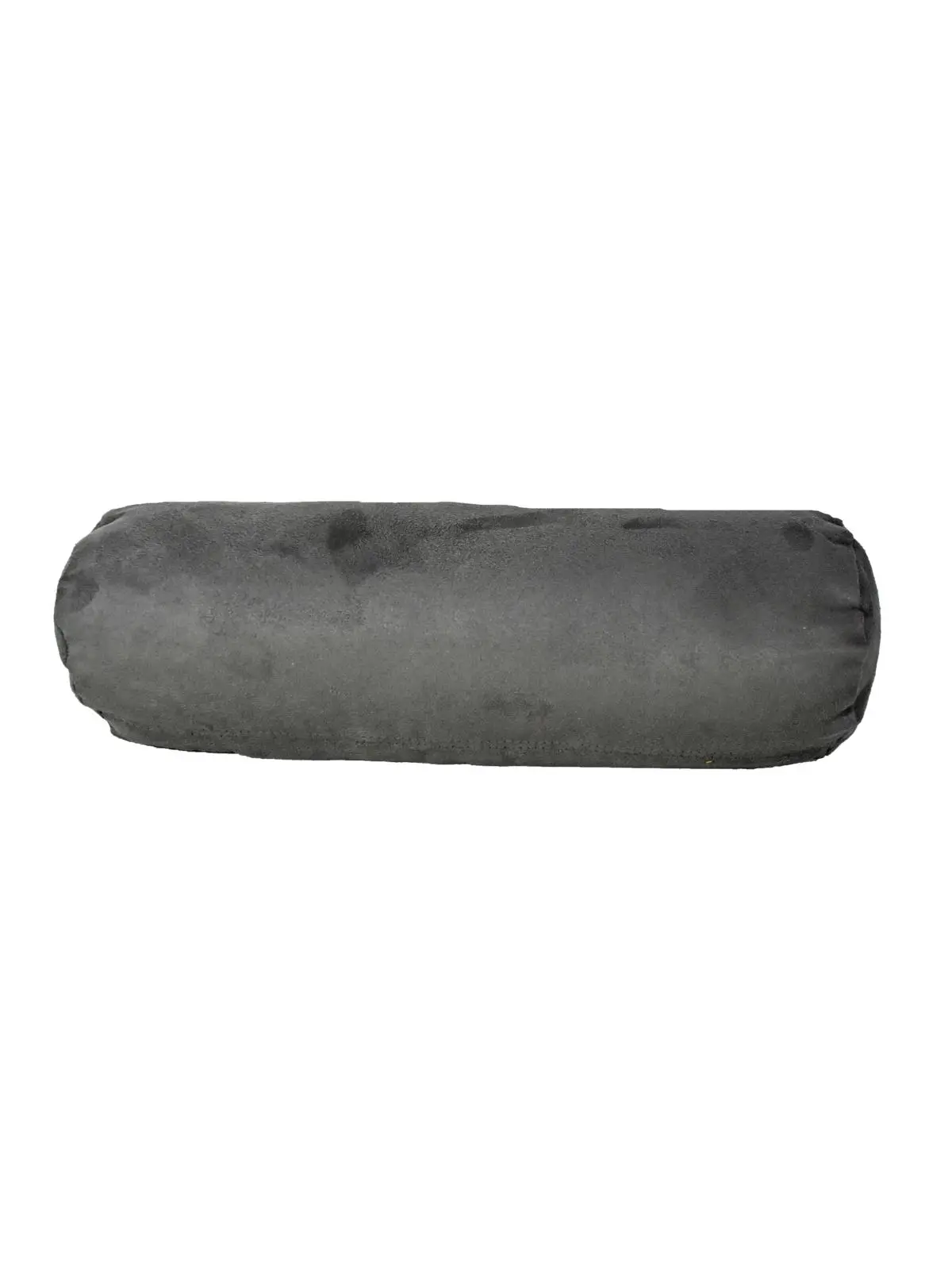 Gray Bolsters - 8x20 in. Zippered Microsuede Solid Color Bed Pillow for Bedding & Linens