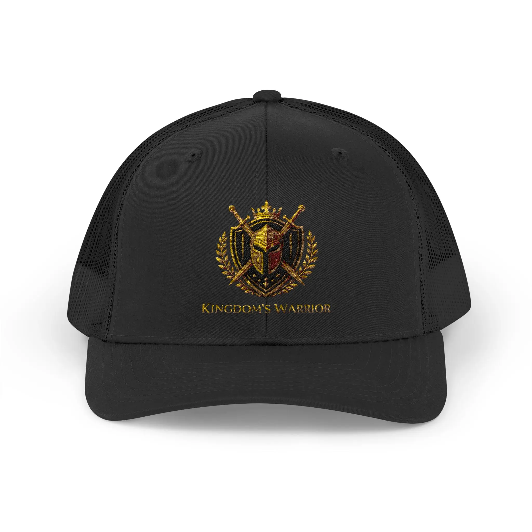 Kingdoms Warrior Crest Snapback Cap | Medieval Shield Crown Embroidered