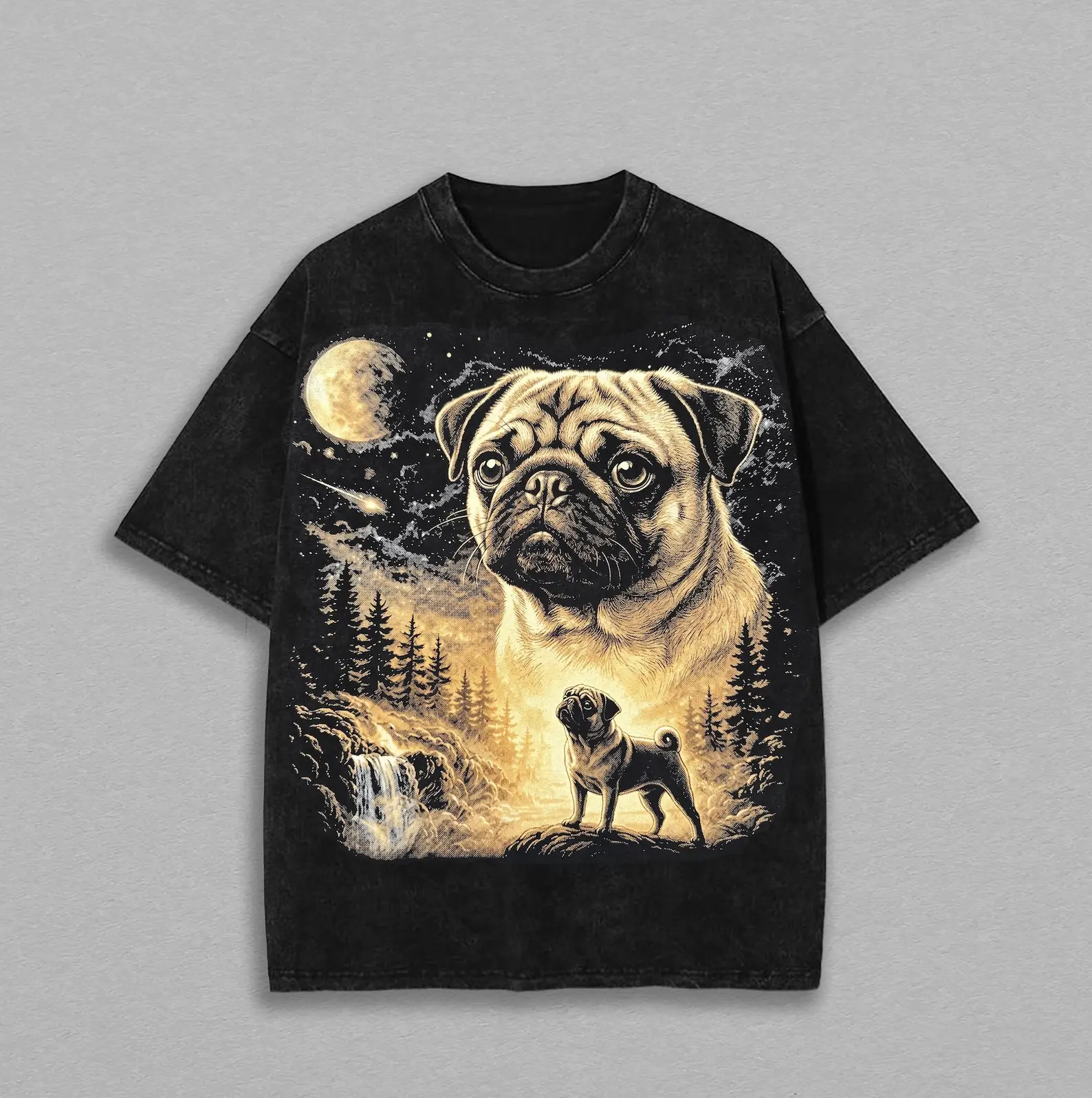 BACK TO SCHOOLPug Dog Graphic Wash T Shirt, Cute Pug Lover Gift, Dog Graphic Tee, Pet Lover Shirt, Vintage Style Animal Tee, Pug Owner Gift funny dad life shirt fathersdaygift