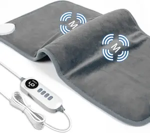 DailyLife Massage Heating Pad for Back Pain Cramps Relief 12"x24" Electric Heated Pad with 6 Heat Settings 4 Massage Modes Auto Shut-Off Machine Washable Warming Mat Gifts for Women Mother’s Day FathersDayGift