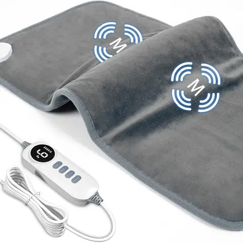 DailyLife Electric Heating Pad for Back Pain, Heating Pad for Cramps, Selfcare Warming Mat (12"x24") with 6 Heat Settings, 4 Massage Modes, Auto Shut-Off, Machine Washable, Ideal Gift for Women (Mother’s Day/Father’s Day)