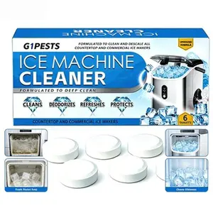 G1PESTS Ice Machine Cleaner - 6 Pack for Countertop & Commercial Makers Deep Clean Deodorize Refresh Protect Upgrade Formula maker thick nail