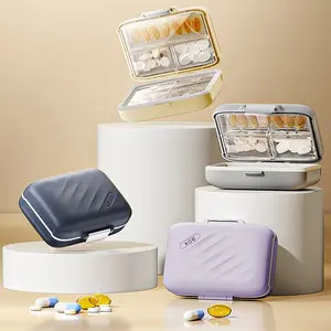Portable Pill Box with Light-Proof Compartment for Pills and Tablets, Medicine Storage Box for Seven Days a Week and Three Meals a Day, Supplement Organizer