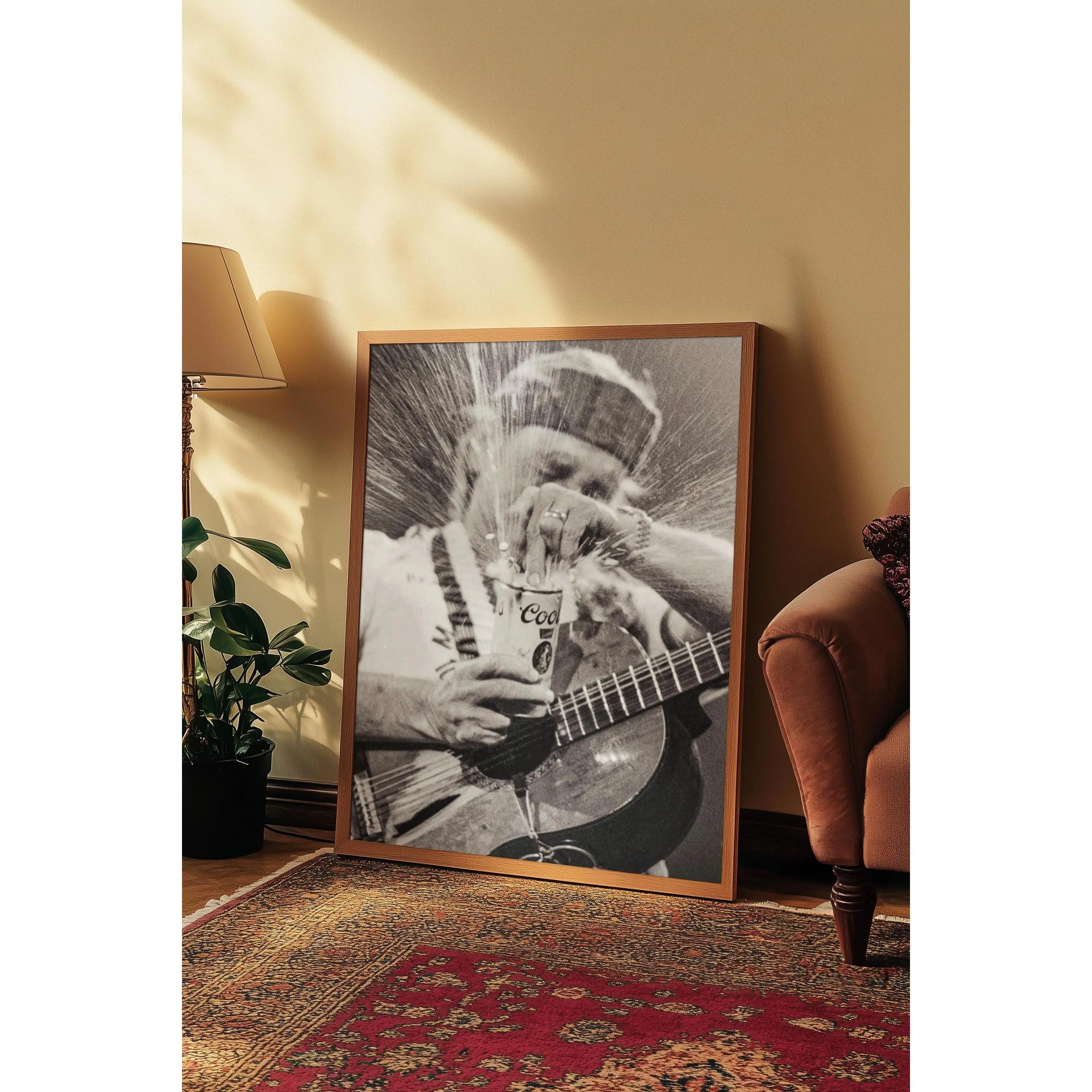 Exploding Coors Can – Black & White Retro Concert Photography Poster -  Wall Art Print - Americana Decor