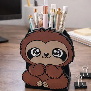 Sloth Pen Holder – 3D Printed Desk Organizer for Office, School & Home – Cute Kawaii Pencil Cup – Coworker Gift, Teacher Desk Decor, Study Setup Accessory