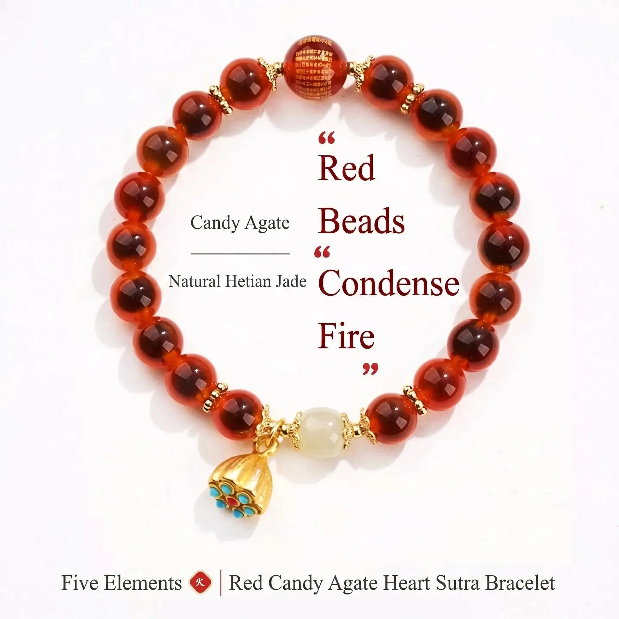 Custom Birthday Candy Heart Agate 5-Elements Bead Fengshui Ornament, Lucky Energy Enhancer, Colorful Decorative Beads, Crystal Heart-Shaped Piece, Wealth-Attracting Home Decor for Wood-Fire-Earth-Metal-Water Elements, Colorful Decorative Beads Fengshui Or