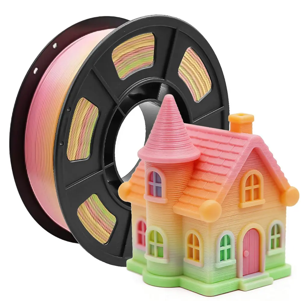 Silk Pla Filament 1.75mm, 3D Printer Consumables 1kg (2.2lb) Spool, Smooth Silk Texture 3D Print Material, Dimensional Accuracy ±0.02mm