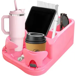 Center Console with Adjustable Cup Holders,  Center Console Organizer for , , Minivans, Suvs,  Floor Console, Bench Seat Center Console ()