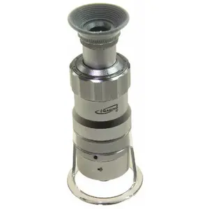 iGaging LED Measuring Microscope - 20x Magnification, Adjustable Focal Point for 2-1/2 Inch, Flexible Rubber Eyepiece, 0.0005"/0.01mm Max Accuracy, Distortion-Free, Total Darkness Usable for Tools & Hardware Electrical Measuring Tasks