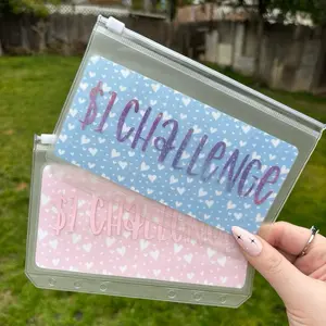 1 dollar savings challenge WITH custom vinyl envelope (rainbow)