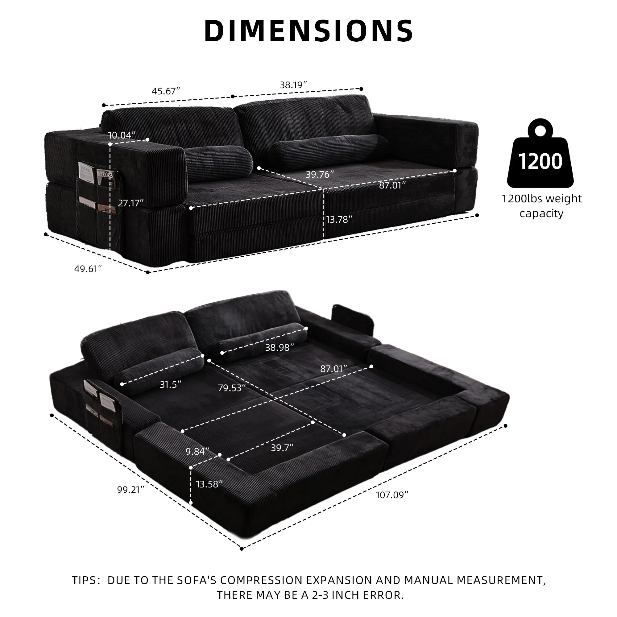 Black - Castle sofa