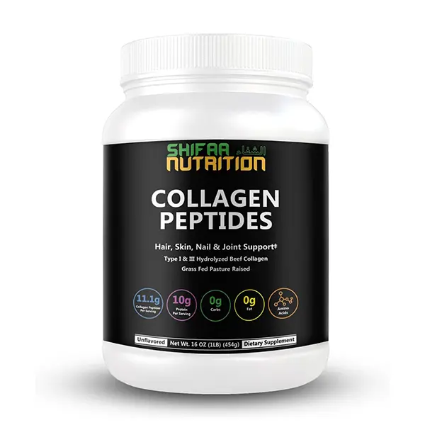 Hydrolyzed Collagen Peptides Powder Type I & III, Unflavored Collagen for Hair Skin Nails & Joints, Keto & Paleo Friendly, Sugar & Gluten-Free, 1 lb (16 oz)