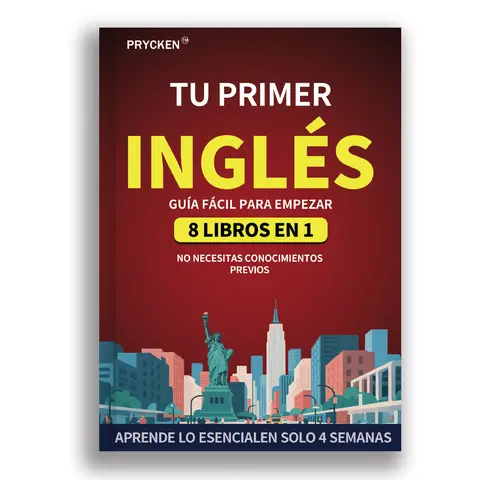 Prycken Spanish Edition English Learning Book - 8-in-1 Easy Guide for Spanish Speakers to Start Speaking English Today, Learning English
